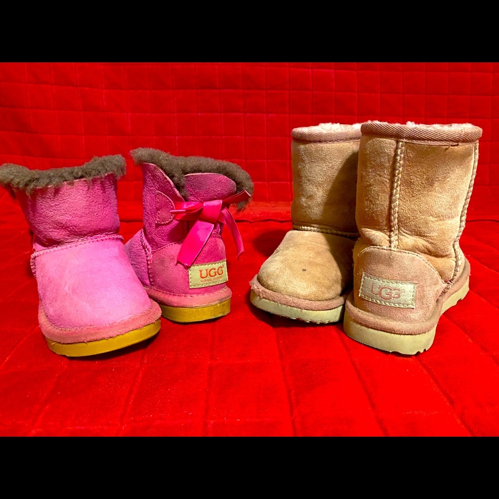 Authentic UGGs Pink Bows Size 7/8 (Child) and 9/10